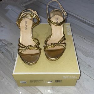 Gold Michael Kors wedge!